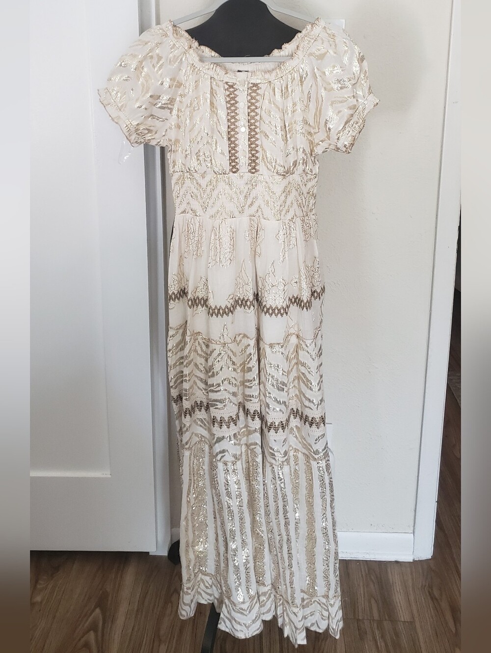 Me 2 Magic Ivory Dress with Gold Accents